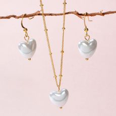 Heart, pearlnecklacependant, Jewelry, Pearl Earrings