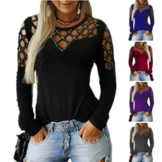 hollowingout, Fashion, Tops & Blouses, Tops & T-Shirts