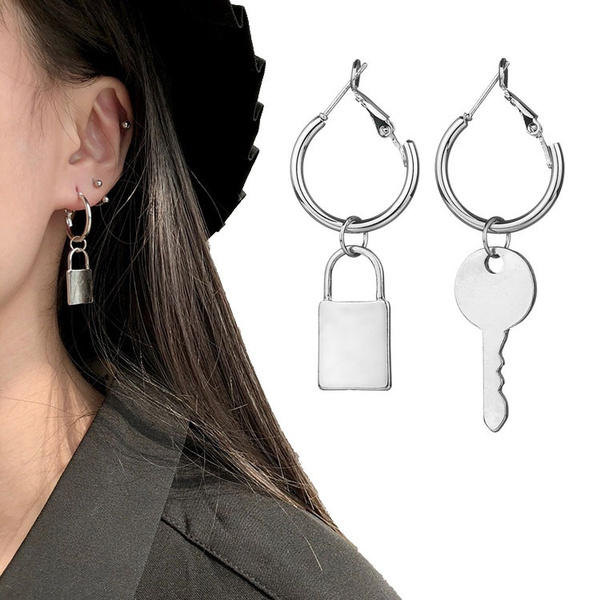 Cute Tiny Key Silver Earring - Mata Payals Exclusive Silver Jewellery