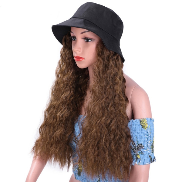 Bucket Hat Instant Celebrity Cap Do Wig 
