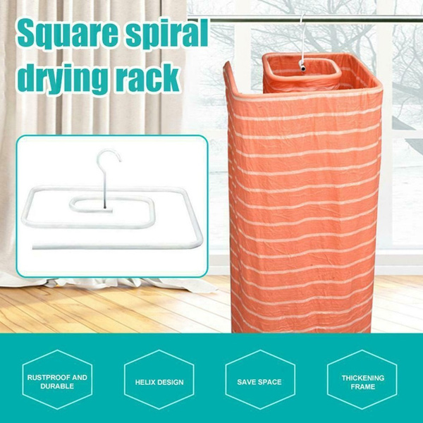 Multifunction Hanger Spiral Shaped Drying Rack Quilt Blanket Rotating Rack  Fast 