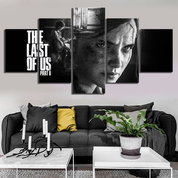 5 Panel The Last of Us 2 Game Wall Art Painting Home Decor Ellie ...