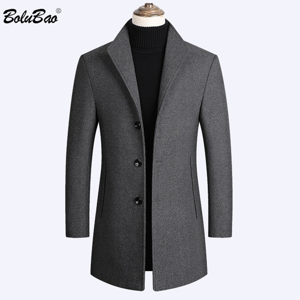 Men's wool down on sale coat