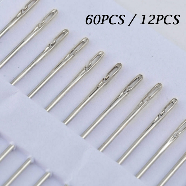 12pcs Self Threading Needles for Hand Sewing Easy Thread Needles