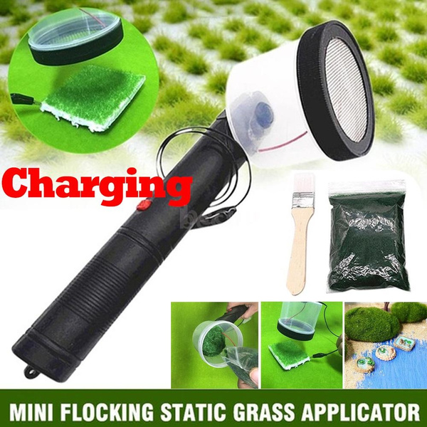 ABS Mini Static Grass Flocking Applicator with Antiskid Handle for DIY  Scenic Modelling Sand Table Charging Version/Battery Version