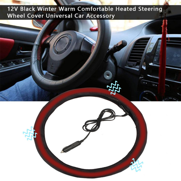 12V Car Lighter Plug Heated Heating Steering Wheel Covers Warmer