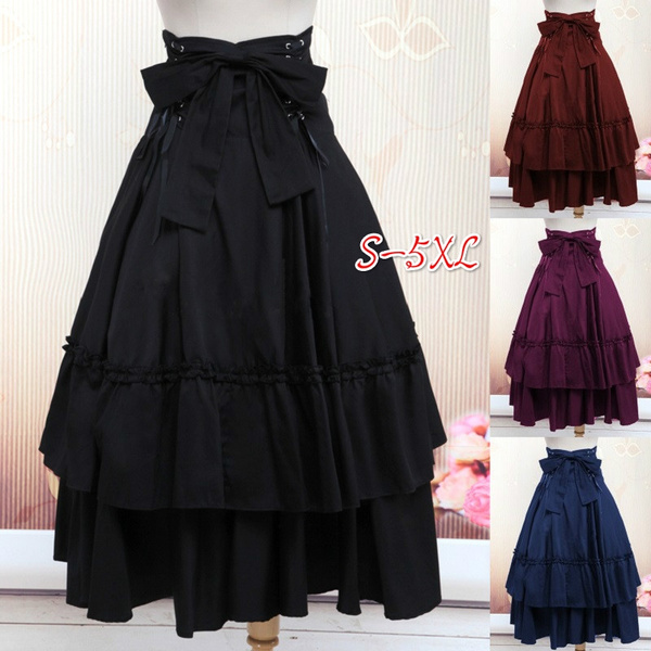 frill long skirt