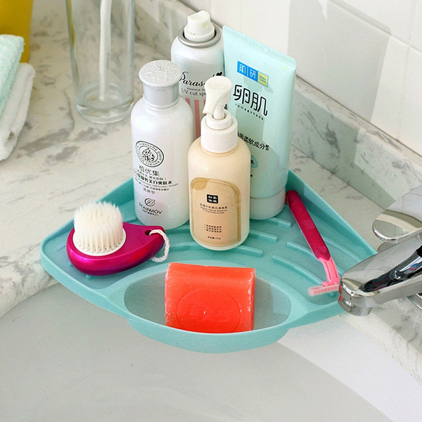 Portable Kitchen Sink Corner Storage Rack Sponge Holder Wall Mounted Tool Wish