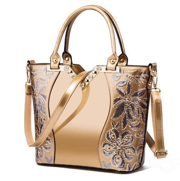 New Style Fashion Embroidered Leather Handbags Luxury Brand Women Ladies  Shoulder Bag | Wish
