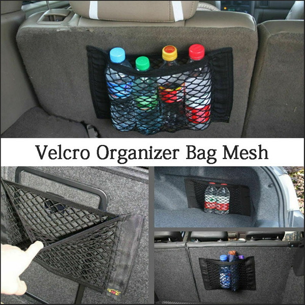 Delaman Nylon Elastic Mesh Net Car Hatchback Rear Luggage Cargo Trunk Storage Bag Pocket Organizer 