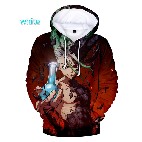 drstone 3d printing hoodies tms entertainment recompose 3d anime dr stone  hoodie sweatshirt hot sale cartoon teenage clothes  wish