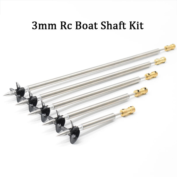 Rc Boat Parts 3mm Boat Shaft Drive Shaft + 3 Blades Propeller