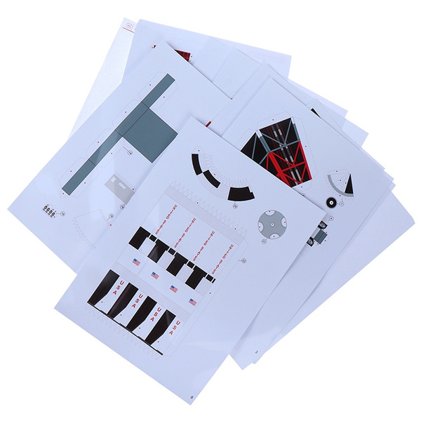 1:300 Saturn V Rocket Paper Model DIY Puzzle Manual Space 3D Origami Paper  HF 