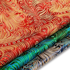 peacock, chinesefabric, silkyfabric, Fabric