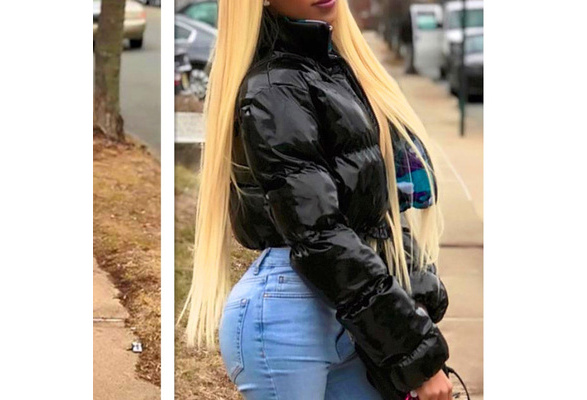 bubble coat crop top