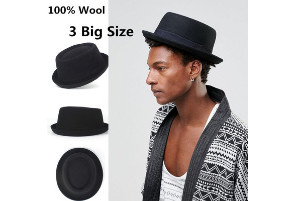 Wool Pork Pie Hat Men Fedora Hat Men 