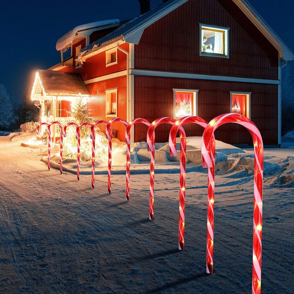 Candy cane on sale pathway lights