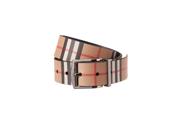 Burberry Reversible Vintage Check Leather Belt