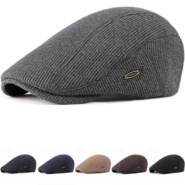 Mens Winter Knitted Beret Adjustable Newsboy Caps | Wish