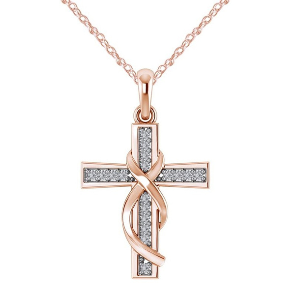 infinity cross necklace diamond