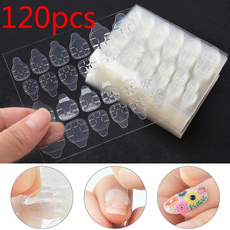 120pcs/5 sheet Waterproof Breathable Glue Jelly Double Sided Adhesive Tapes Nail Art Sticker Decals