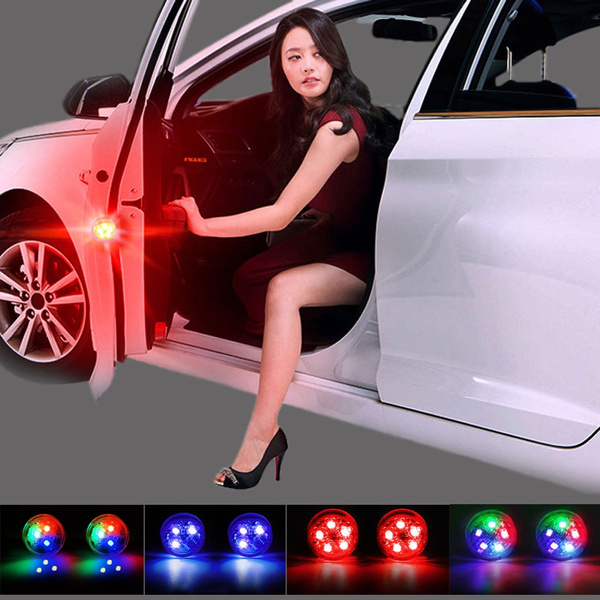 1Pair Universal Wireless LED Car Door Opening Warning Lights
