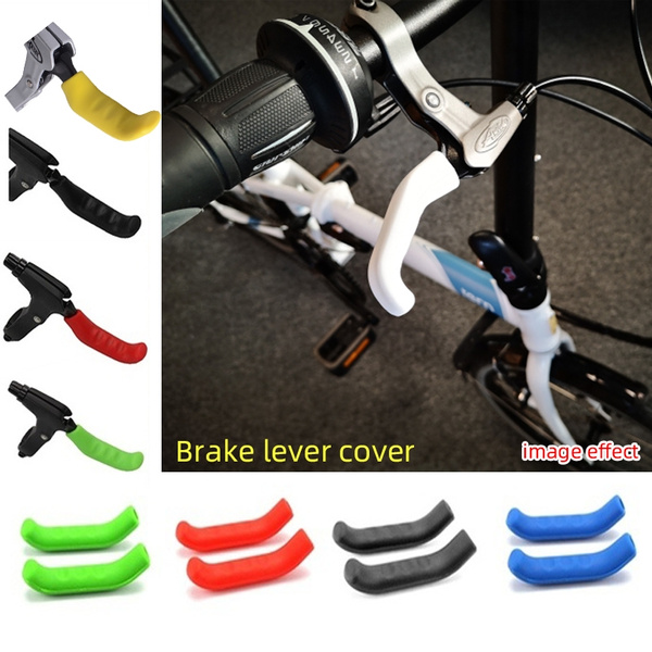 1pair Mountain Bike Bicycle HandleBar Grip Brake Lever Rubber Cover Protector LJ