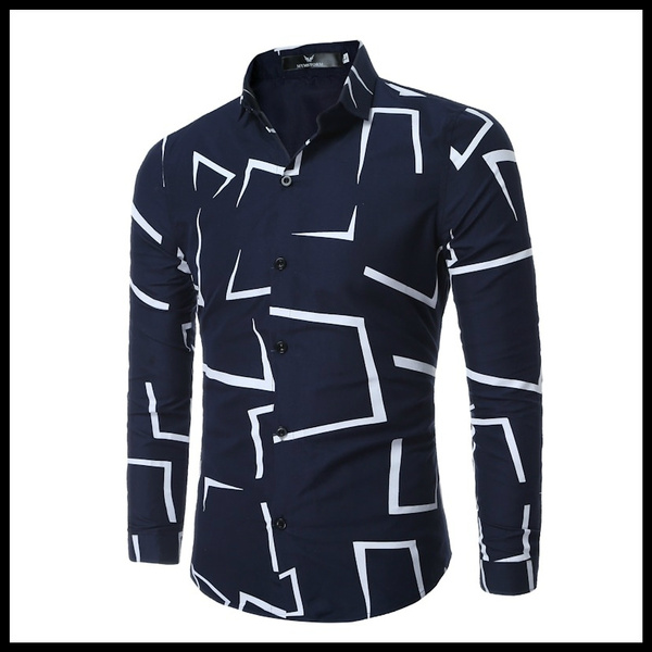 Fashion Casual Slim Geometric Print 