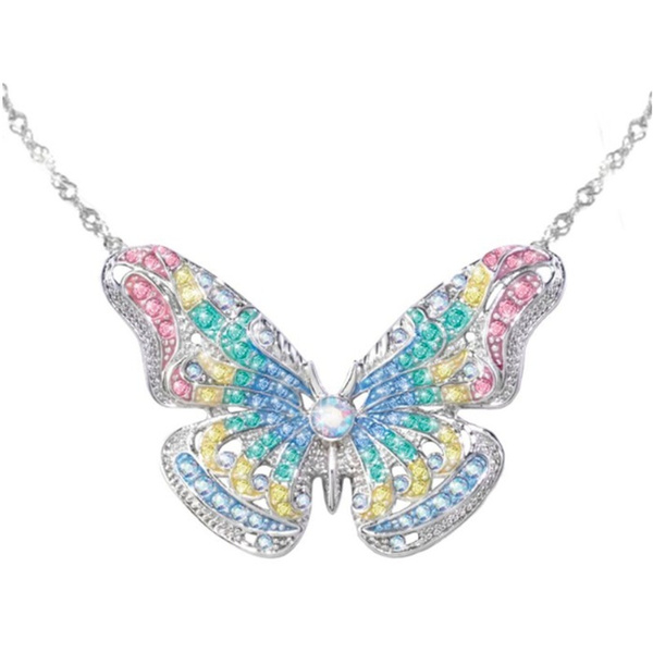 Details about   New Polished Rhodium Plated 925 Sterling Silver Love Butterfly Charm Pendant 