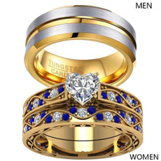 Couple Rings, Steel, heart ring, wedding ring