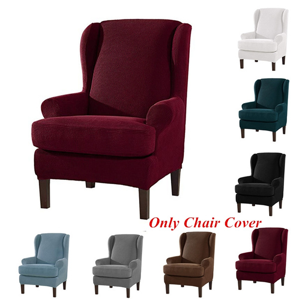 2pcs Set Chair Wing Stretch Covers Armchair Wingback Sofa Slipcover Protector Uk Furniture Slip Home Garden 2pcs Set Chair Wing Stretch Covers, Wingback Chair Covers Uk