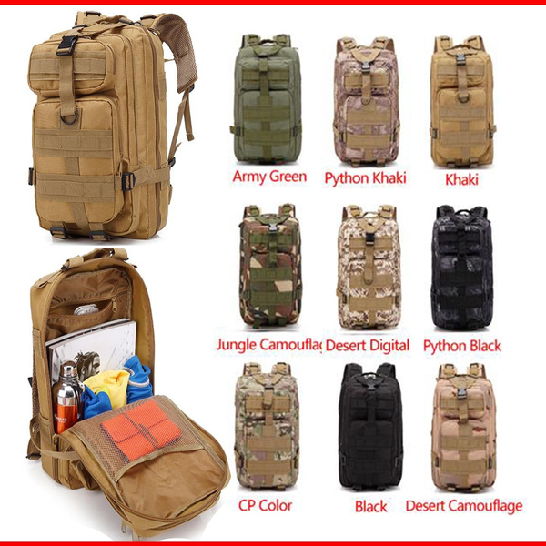 3P The Rucksack March Outdoor Tactical Backpack Shoulders Bag Black Wish