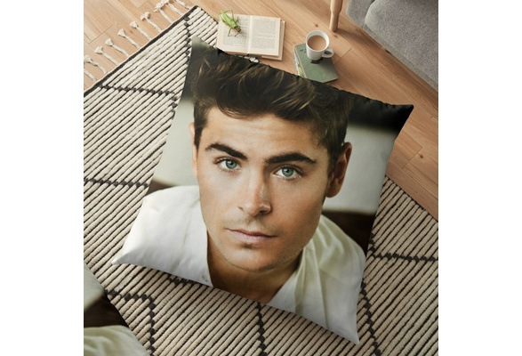 Zac Efron Pattern Pillow Case Fashion Square Cushion Car Sofa Home