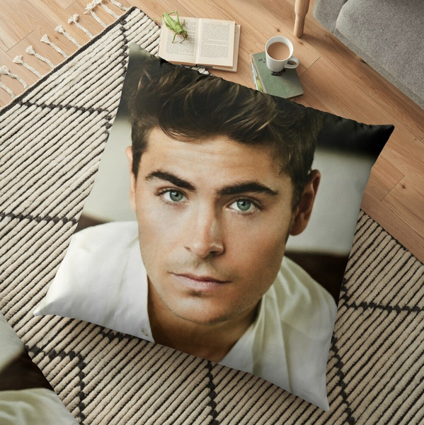 Zac Efron Pattern Pillow Case Fashion Square Cushion Car Sofa Home Office  Decor