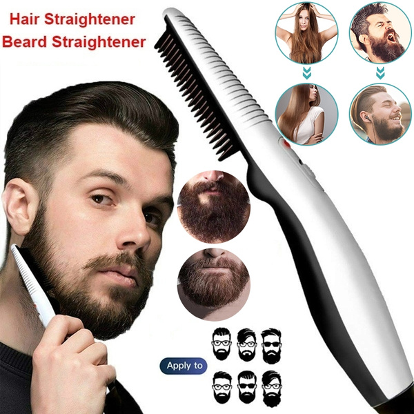 Multifunctional Men & Women Quick Hair Styling Comb Electric Heating Hair  Straightener Brush Beard Gifts | Wish