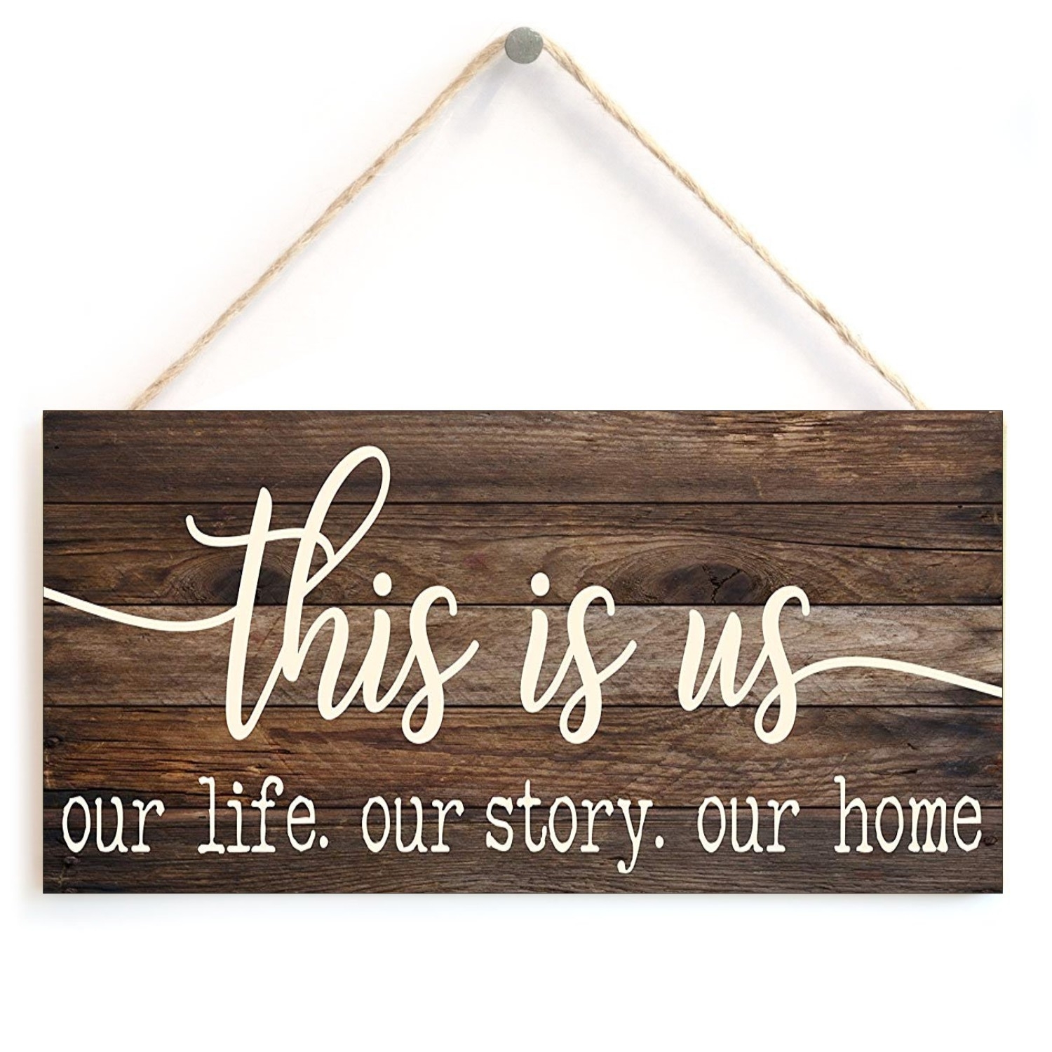 This is Us our Life our Story our Home country inspiration wall decor wood sign