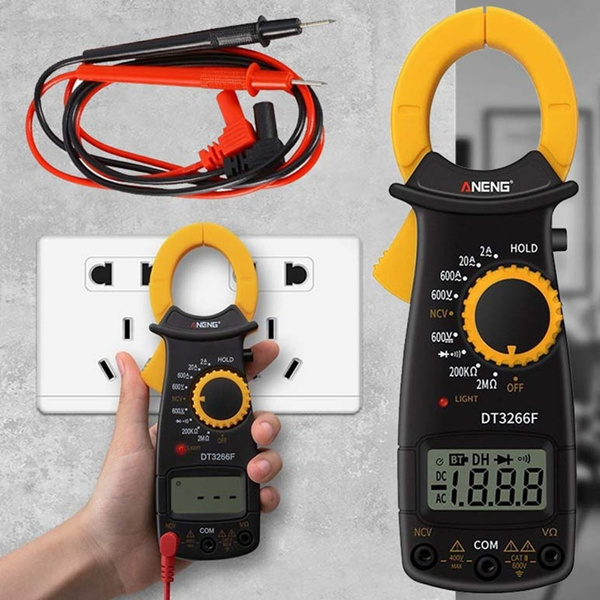 Digital Clamp Multimeter Multitester Electrical Clip on Meter Voltage