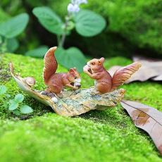 Mini, Decor, squirrel, flowerpot