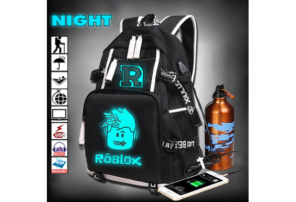 Completely New Night Light Roblox Backpack With Usb Charger School Bags For Teenagers Boys Girls Big Capacity School Backpack Waterproof Satchel Kids Book Bag Wish - roblox 100 days of school