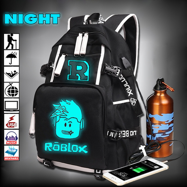 Completely New Night Light Roblox Backpack With Usb Charger School Bags For Teenagers Boys Girls Big Capacity School Backpack Waterproof Satchel Kids Book Bag Wish - roblox backpacks roblox backpacks near me