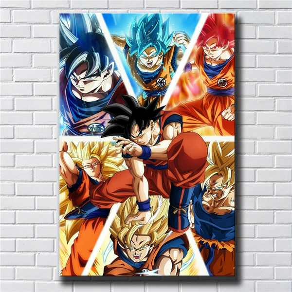 Dragon Ball Z Goku Anime Manga Canvas Print Art Home Decor Wall Art 