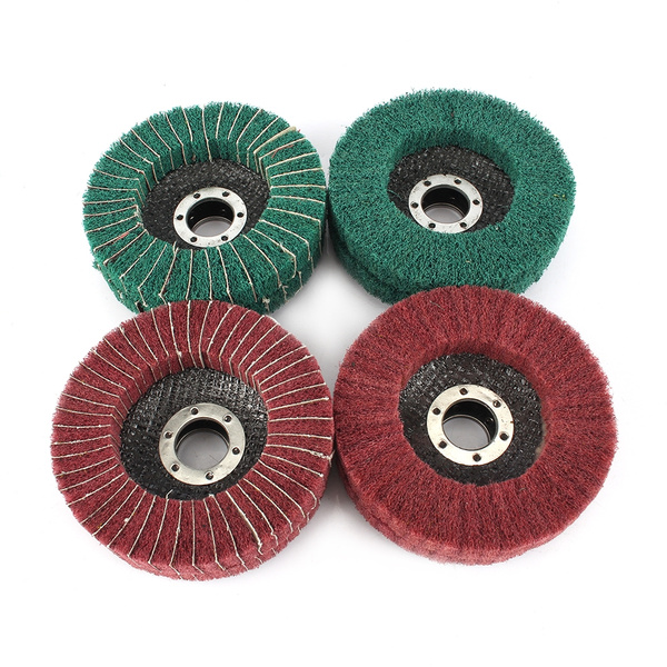 4Pcs 4.5'' Nylon Fiber Flap Wheel 