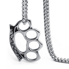 Steel, knucklenecklace, Chain Necklace, Men  Necklace