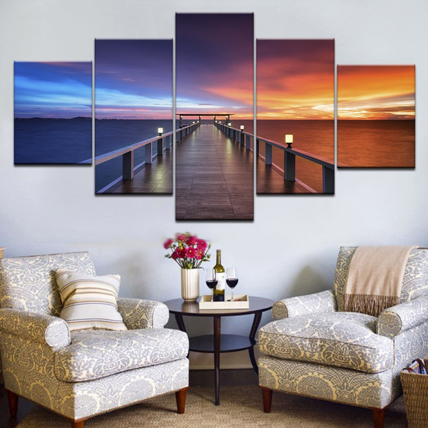 Set of 5Pcs Canvas Decorative Home Wall Art Painting Picture Print No Framed 