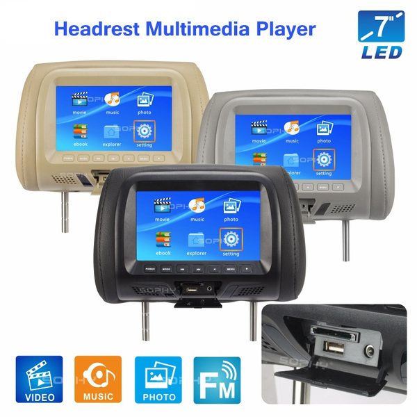 Universal 7 inches Automobile Car Headrest Monitor Rear Seat Entertainment Multimedia Player