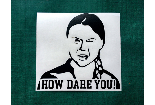 Greta Thunberg Activist Vinyl Sticker Decal Car Laptop Window Wall How Dare You