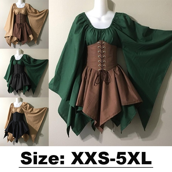 Retro Medieval Costume Dress Woodland 