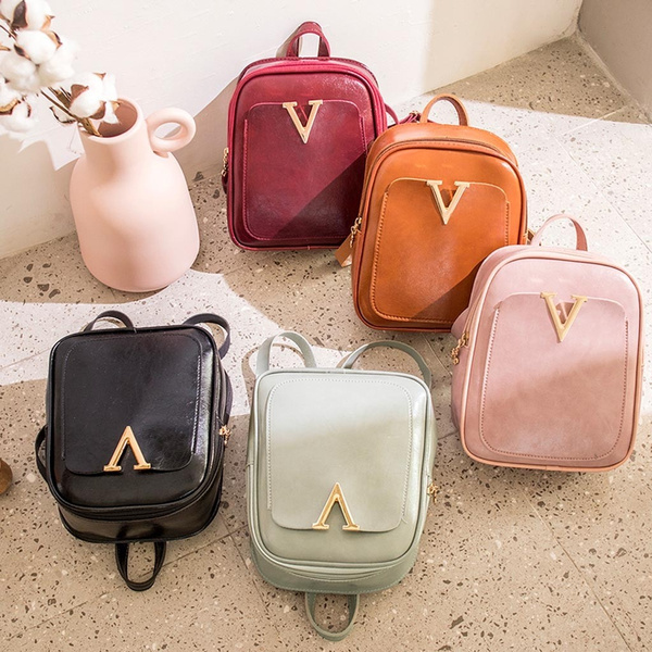 Fashion Lady Shoulders Small Backpack Letter Purse Mobile Phone