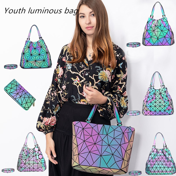 Geometric cheap luminous handbag