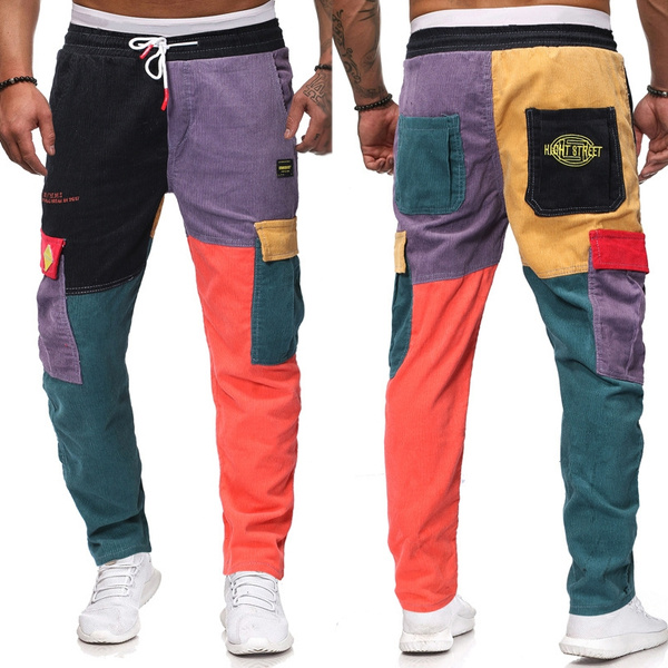 Colourful store cargo pants